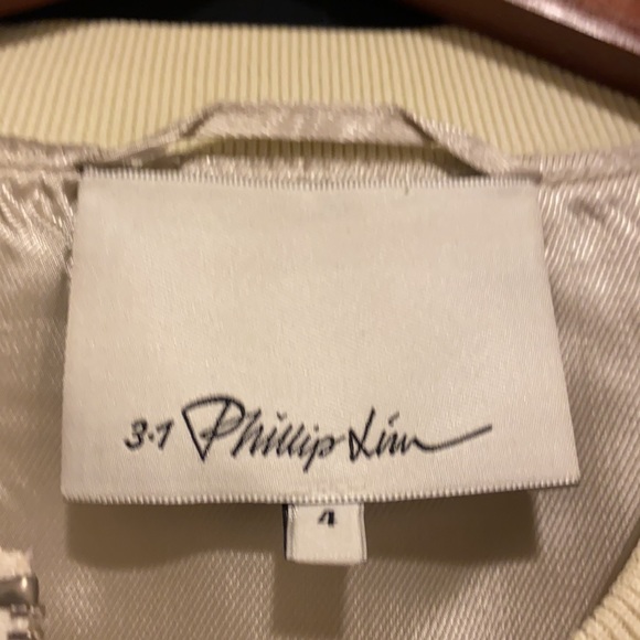 3.1 Phillip Lim lace insert bomber jacket - Picture 3 of 3